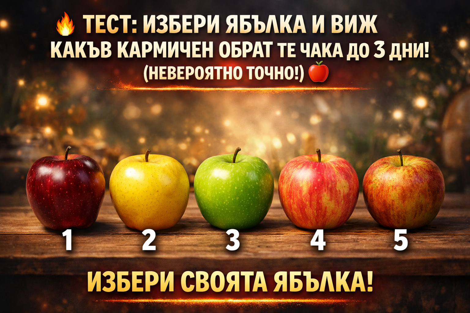 🔥 ТЕСТ: ИЗБЕРИ ЯБЪЛКА И ВИЖ КАКЪВ КАРМИЧЕН ОБРАТ ТЕ ЧАКА ДО 3 ДНИ! (НЕВЕРОЯТНО ТОЧНО!) 🍎 1 2a98c566 ceb0 44dd a472 26e2e0621e82
