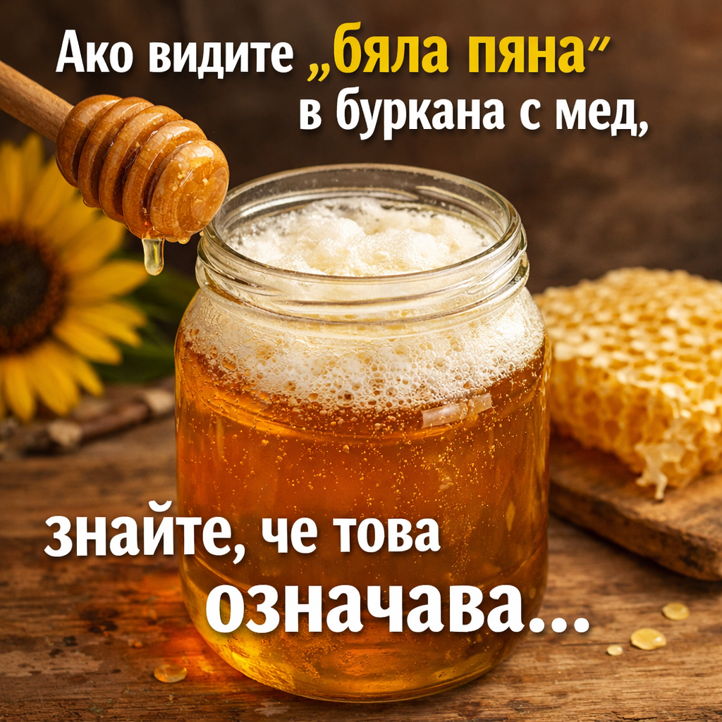 Ако видите „бяла пяна“ в буркана с мед, знайте, че това означава... 1 7f3868ec 7627 434a ba10 52fcb00914c9