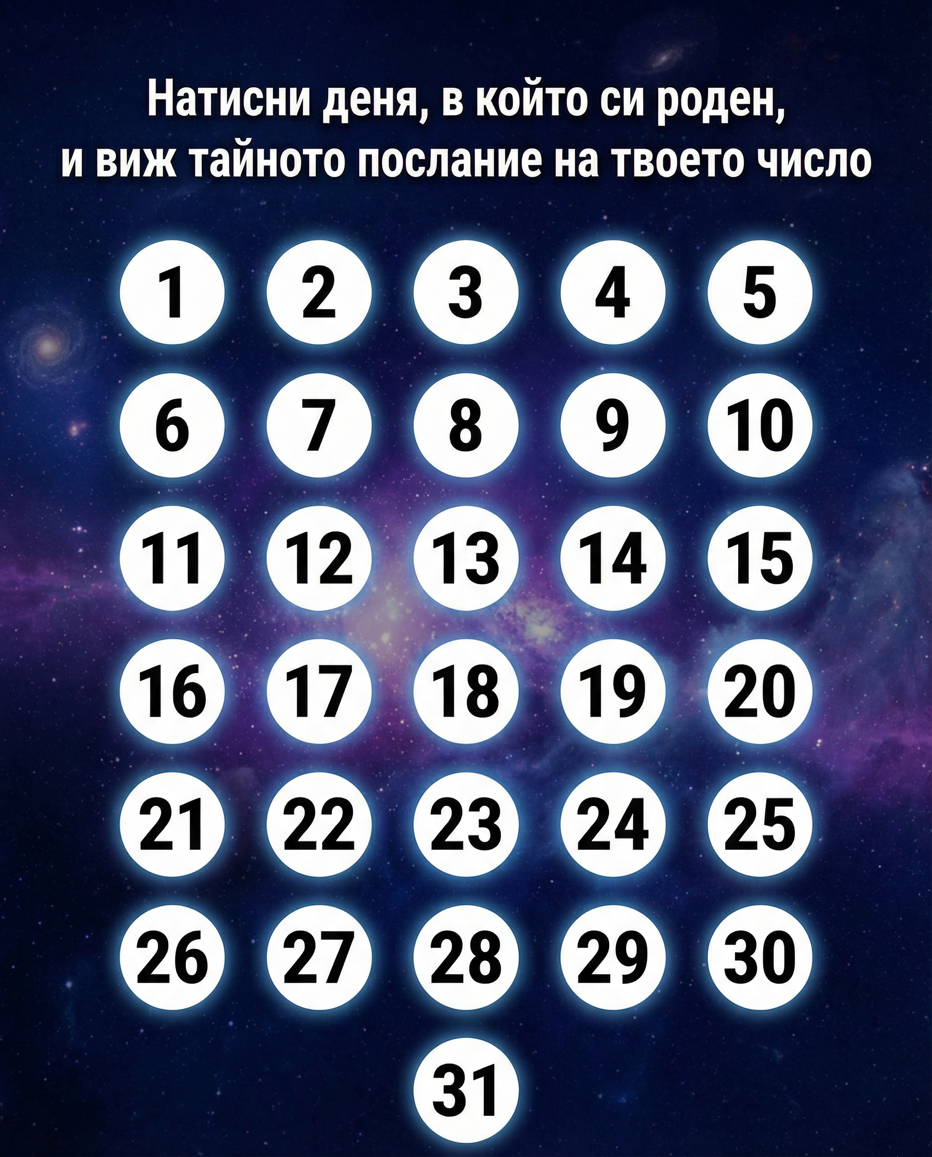 Натисни деня, в който си роден, и виж тайното послание на твоето число 1 ec5a5da8 e796 482b b05a cd43ed27a8ce
