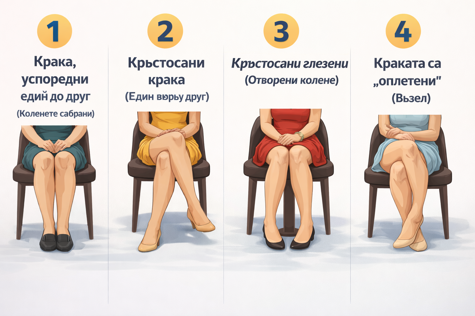 Седнете удобно и погледнете краката си! Тази поза издава най-дълбоките ви тайни... 1 89a9b113 7dac 4a59 881e e85bc09856a9
