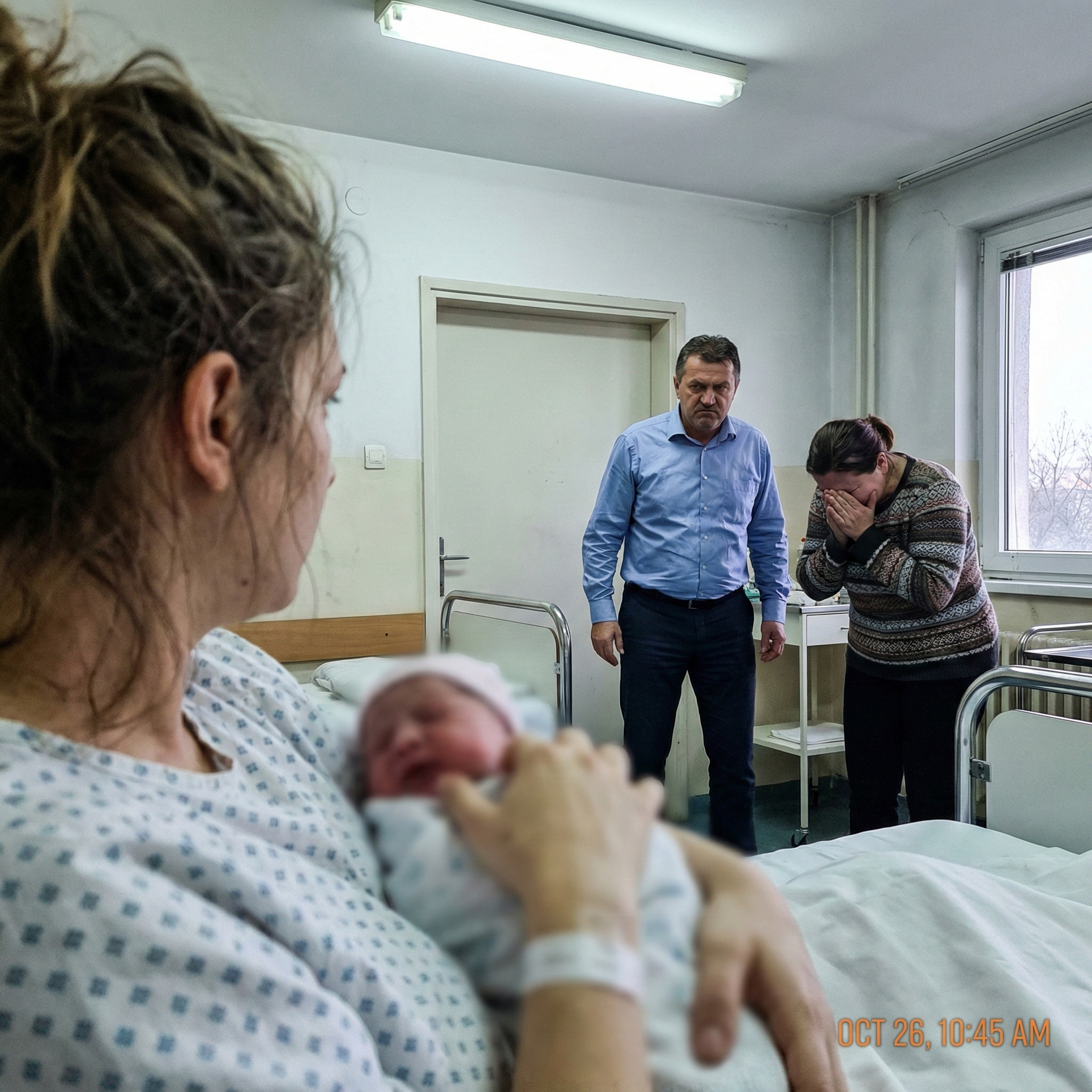 Мокрият от пот болничен чаршаф лепнеше по гърба ми, а първият плач на новороденото още кънтеше в стаята, когато зет ми рязко отстъпи назад и погледна бебето с такова отвращение, сякаш акушерката държеше плъх. 1 a1ece1b6 d73d 4a70 9172 1bc5f2dacafc