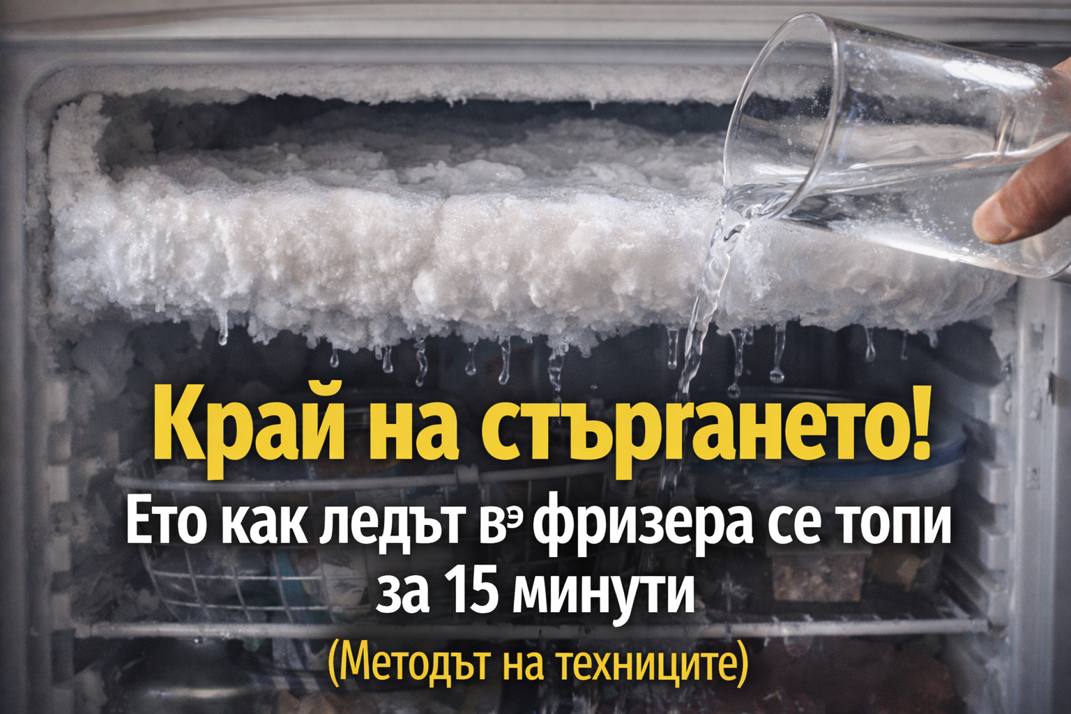 Край на стъргането! Ето как ледът във фризера се топи за 15 минути (Методът на техниците) 1 daac9ec7 1176 4188 82bd 5fc7e4c7e122