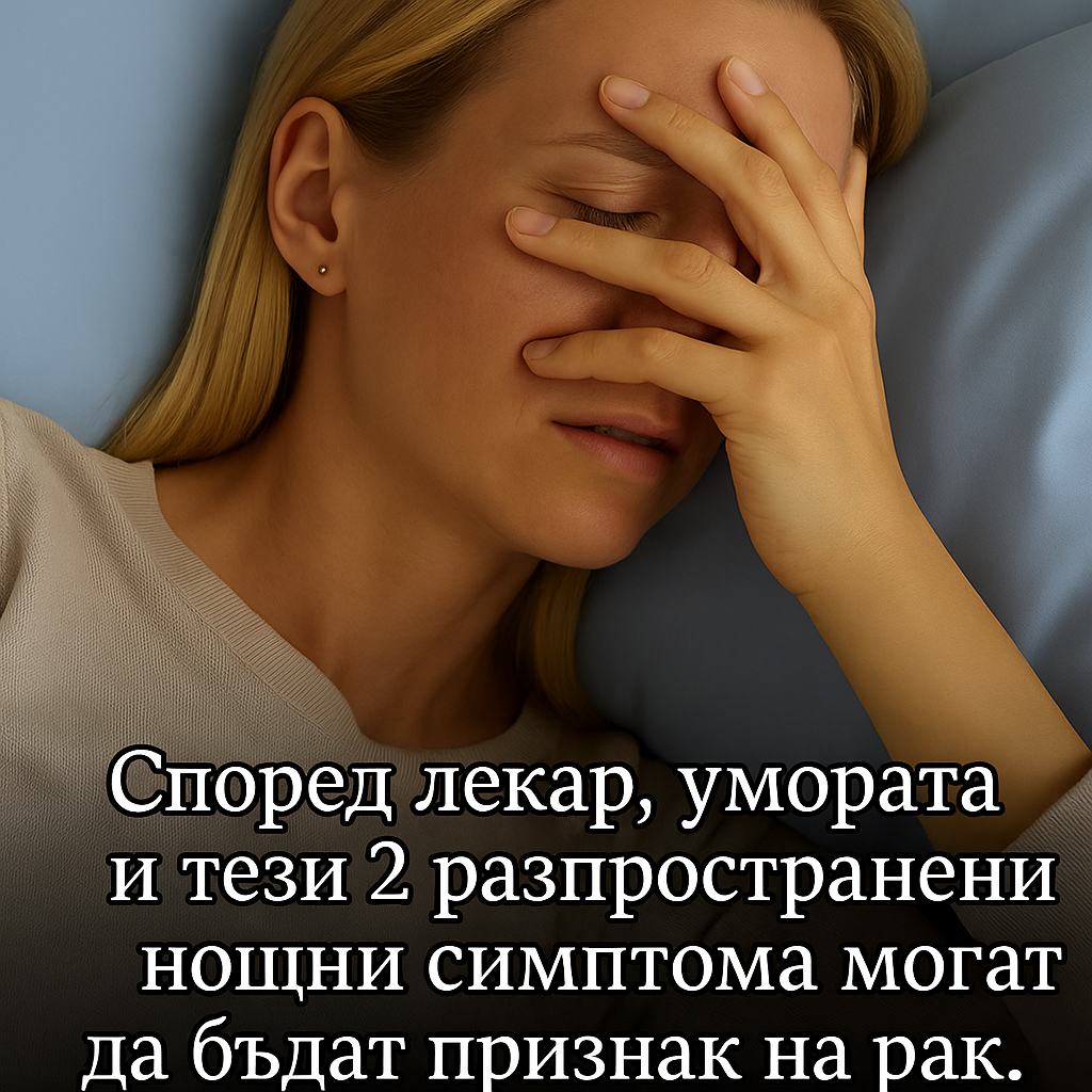 По думите на лекар, умората и тези 2 често срещани нощни симптома могат да бъдат признак на рак. 1 33fa110d 66bc 41ea 9ff7 5e8e3e269c46