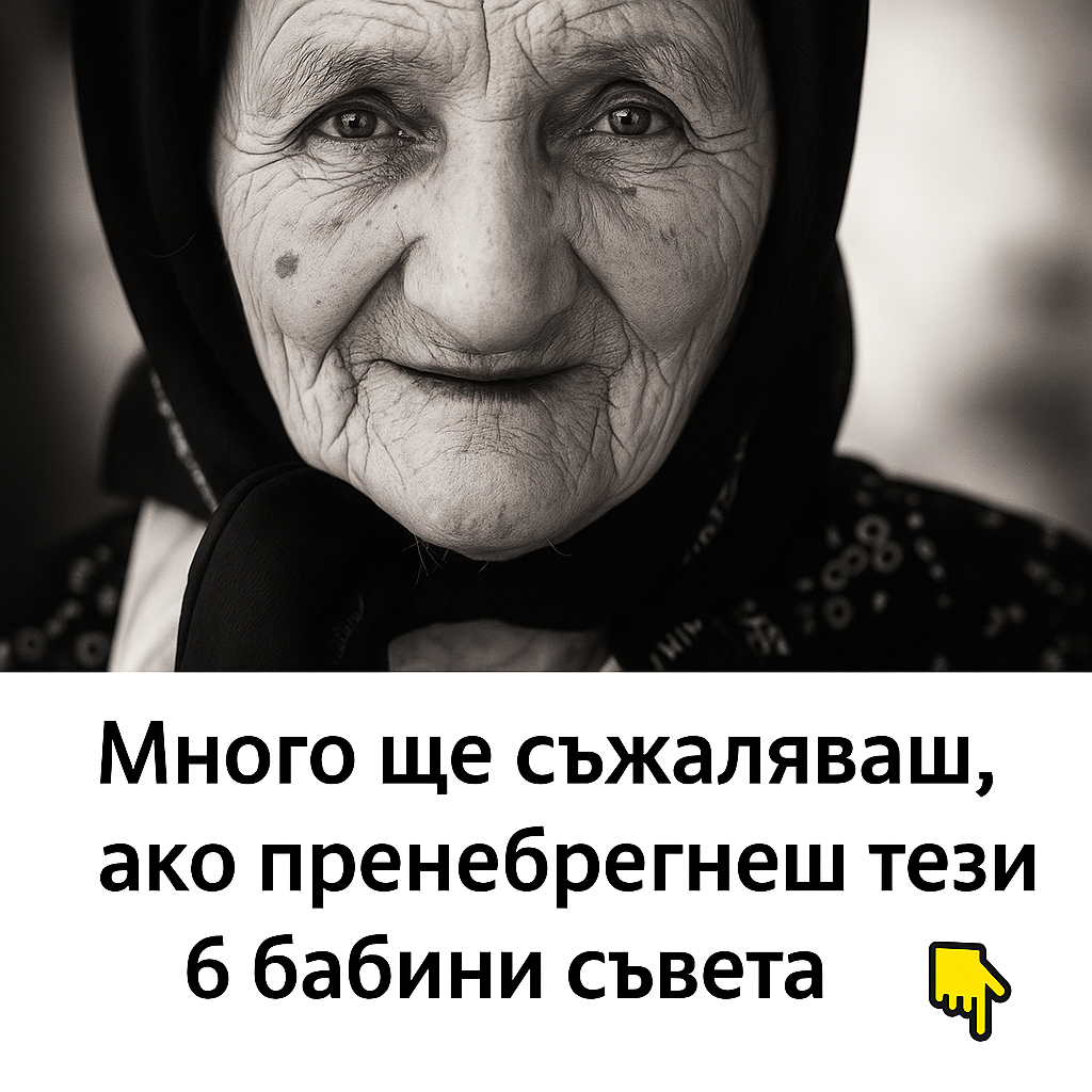 Много ще съжаляваш, ако пренебрегнеш тези 6 съвета на баба. 1 bdc281d7 722a 418d a695 7111e2699e38
