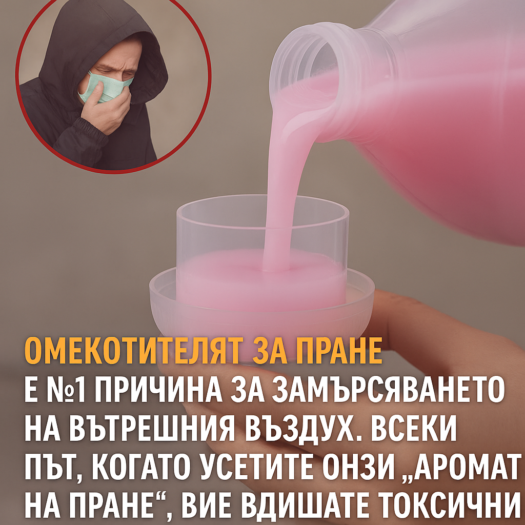 ОМЕКОТИТЕЛЯТ ЗА ПРАНЕ Е №1 ПРИЧИНА ЗА ЗАМЪРСЯВАНЕТО НА ВЪТРЕШНИЯ ВЪЗДУХ. ВСЕКИ ПЪТ, КОГАТО УСЕТИТЕ ОНЗИ „АРОМАТ НА ПРАНЕ“, ВИЕ ВДИШАТЕ ТОКСИНИ 1 42556a40 5706 44a6 b73b 7c8d538b39d7