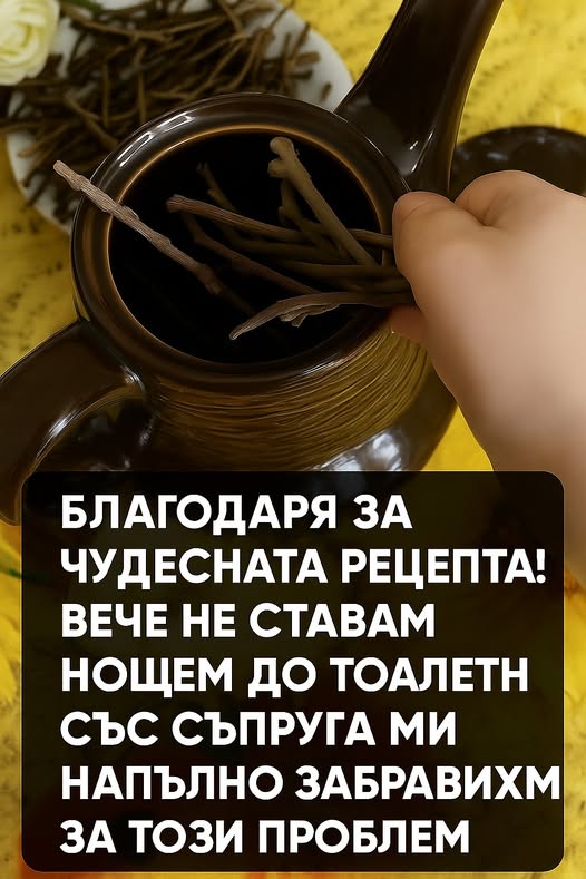 Благодаря за чудесната рецепта! Вече не ставам нощем до тоалетната! С мъжа ми напълно забравихме за този проблем. 1 603734908 1432354502234101 7612534989834663929 n