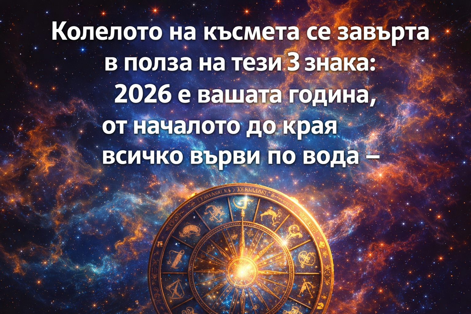 Колелото на късмета се завърта в полза на тези 3 знака: 2026 е вашата година, от началото до края всичко върви по вода – 1 29fd8700 42dc 4f3f a2f2 420e605ca3db