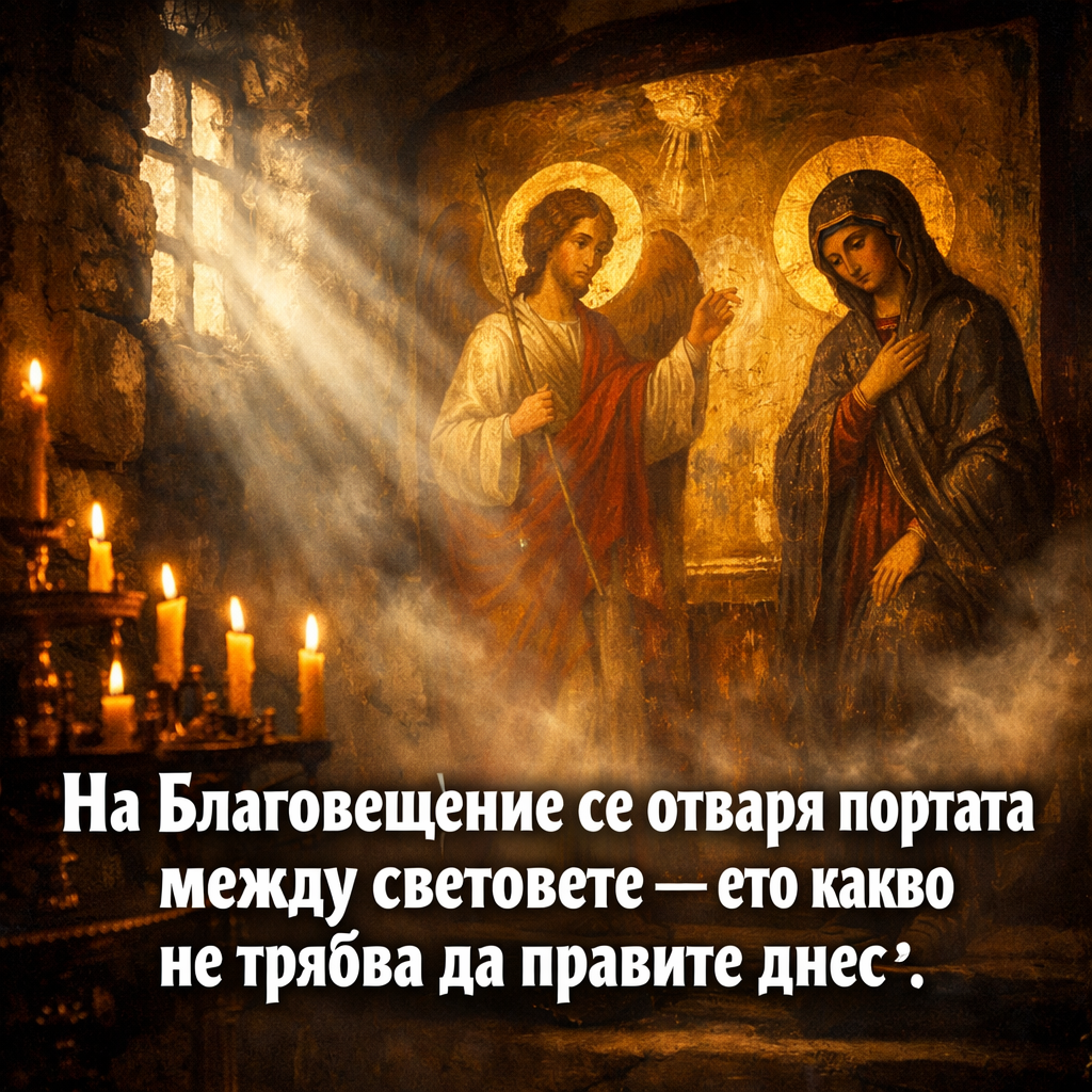 На Благовещение се отваря портата между световете — ето какво не трябва да правите днес 1 3f518311 af9c 4522 a380 f6c166807e72