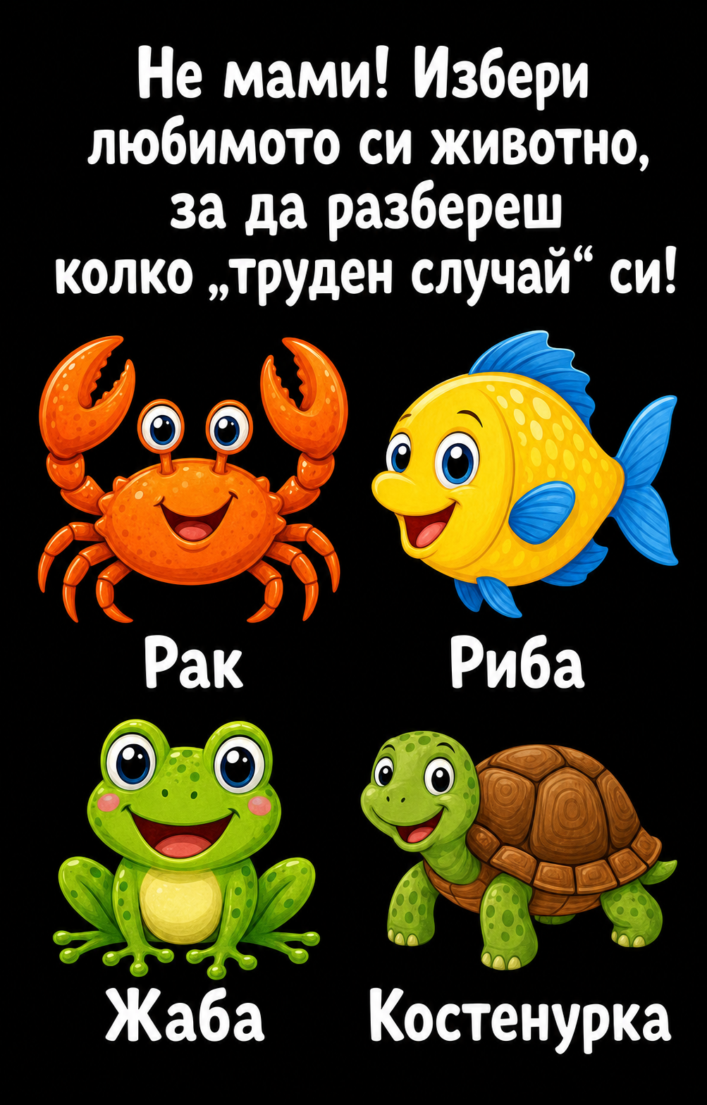 Не мами! Избери любимото си животно, за да разбереш колко „труден случай“ си! 1 53ef9c66 0322 402c 994a 984417910842